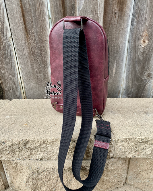 AH Ghastlies Burgundy Midsize Sling Bag