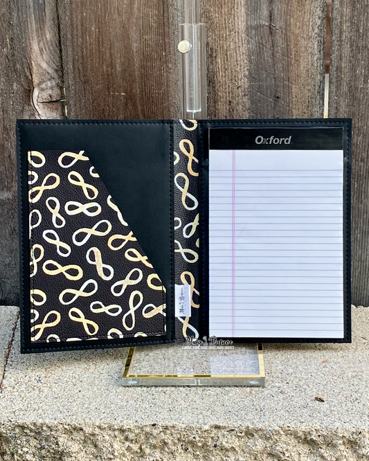 Autism Acceptance Gold Infinity Loop Jr. Notepad Cover