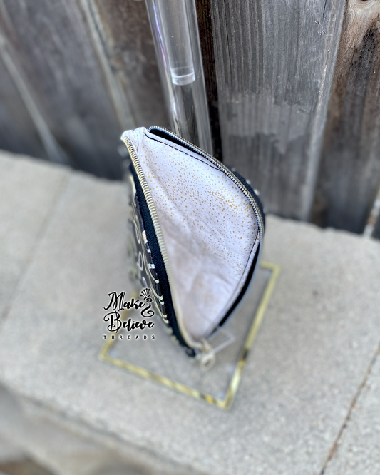 Autistic Gold Infinity Loop Padded Zipper Pouch