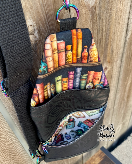 Black Lotus Cork Bookish Mini Traveler Sling