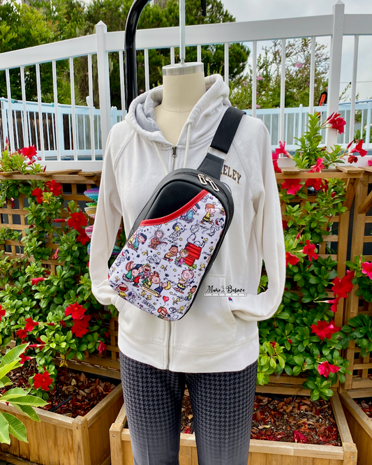 Black Peanut Pup Midsize Sling Bag