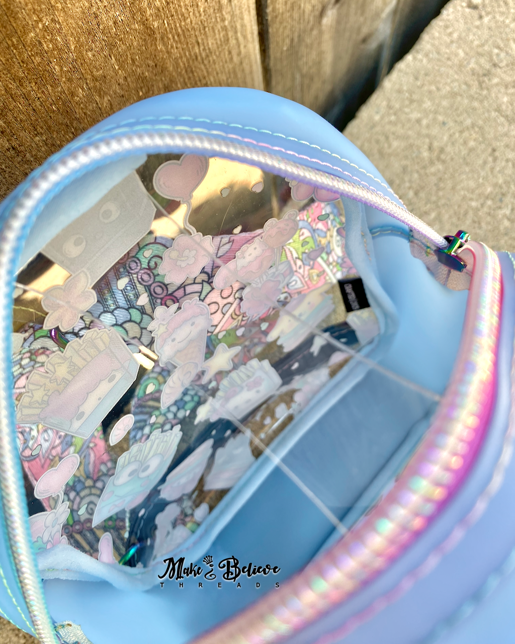Clear and Blue Jelly Sanrio Snacks Mini Crossbody Sling