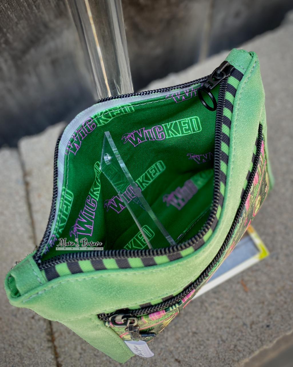 Green Witch Muted Emerald Pouch with Wristlet Strap