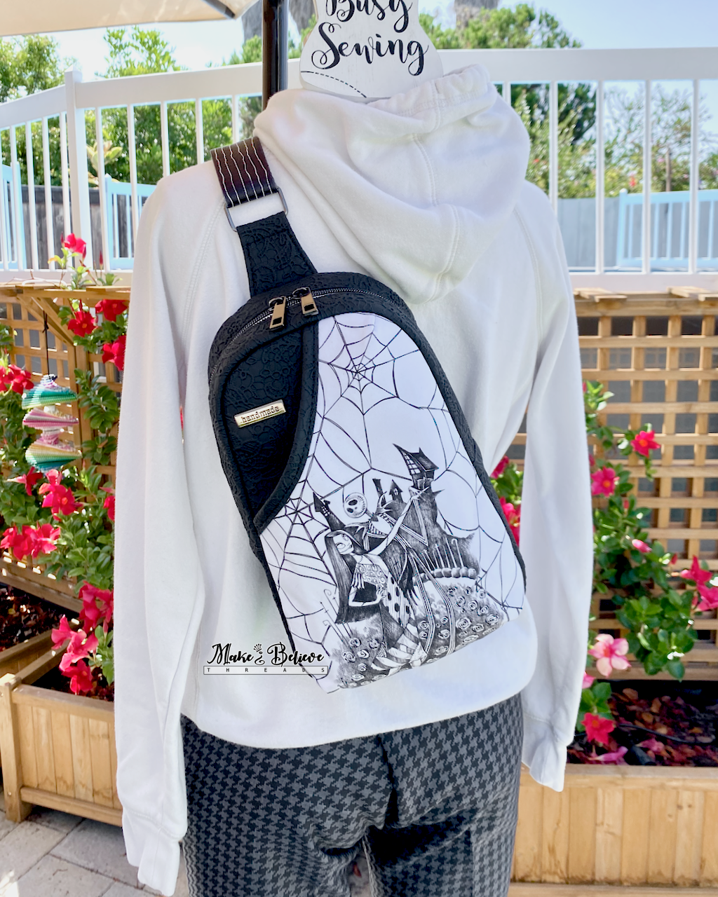 Monochromatic Nightmare Dance Midsize Sling Bag