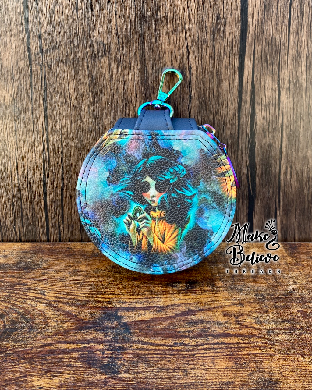 Otherworld Girl Circle Pouch with Clip