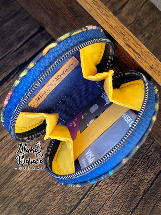 Otherworld Girl Collage Circle Pouch with Clip