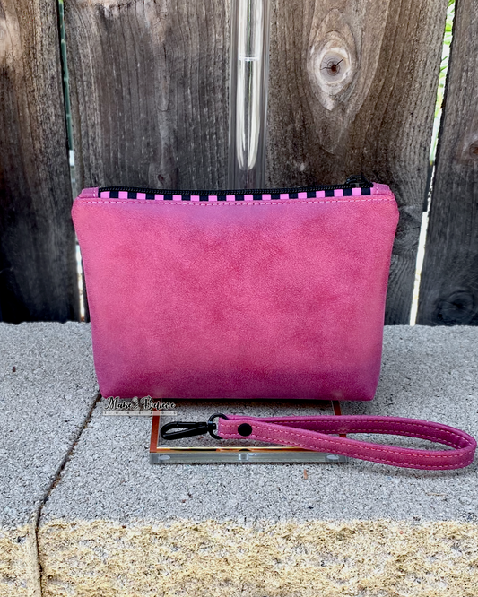 Pink Witch Muted Fuchsia Pouch with Wristlet Strap