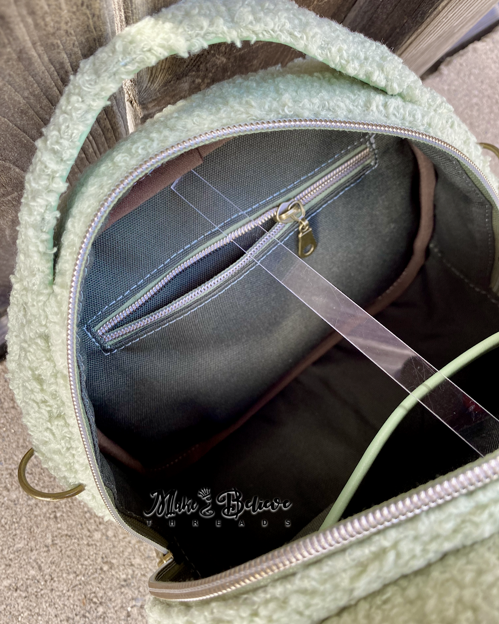 Sage Glow-in-the-Dark Little Monster Bowler Bag