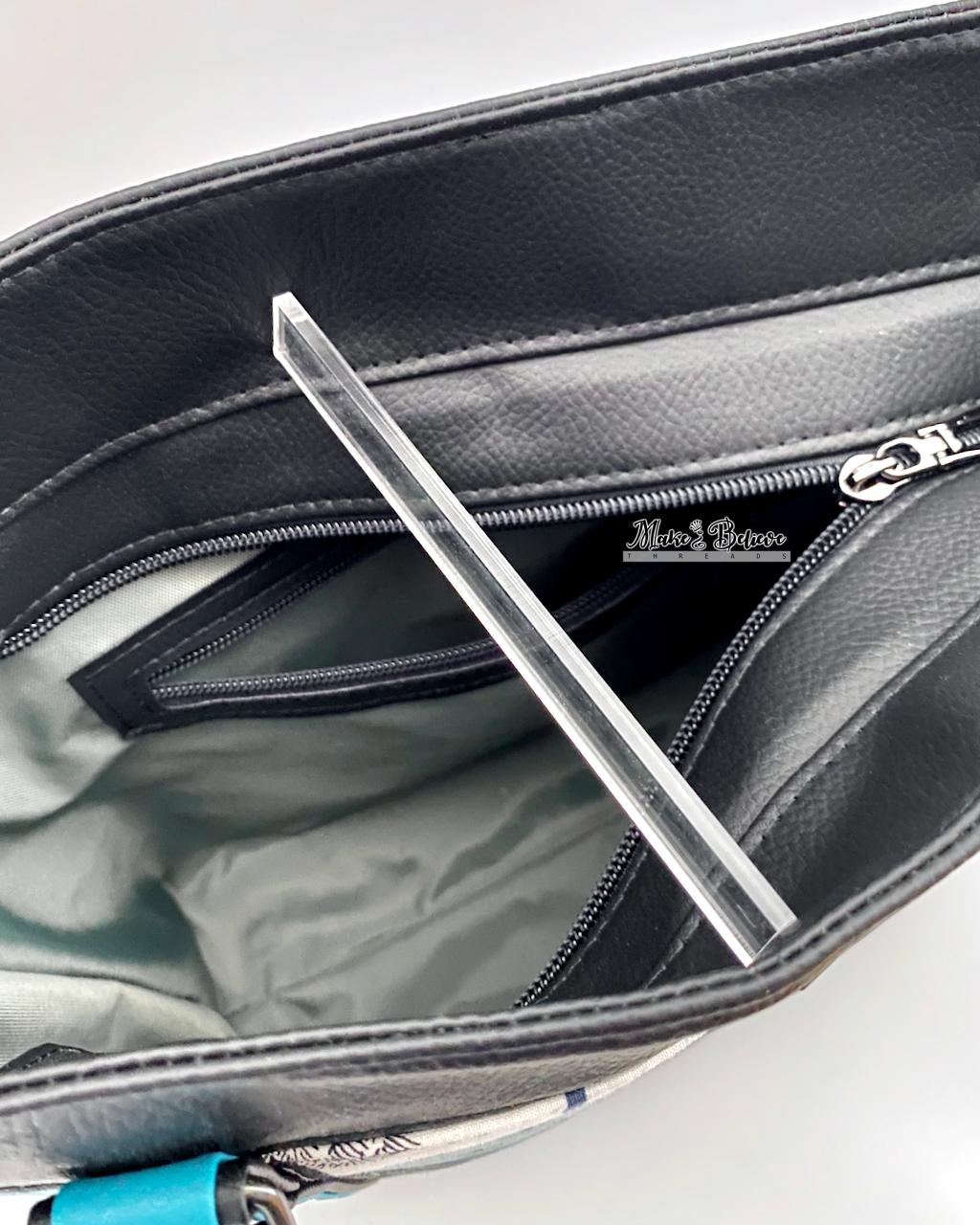 Teal and Black Ghastlies Shoulder Bag