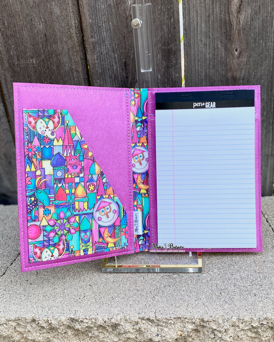 Tiny World Pink Notepad Cover