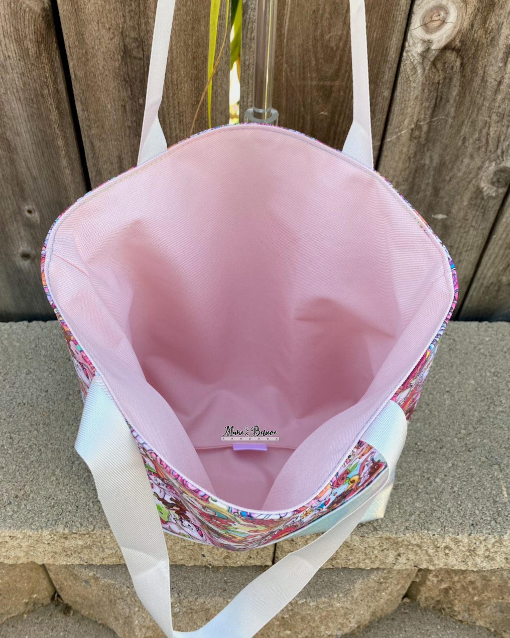 To Be a Cat Holographic White Minimalist Tote Bag