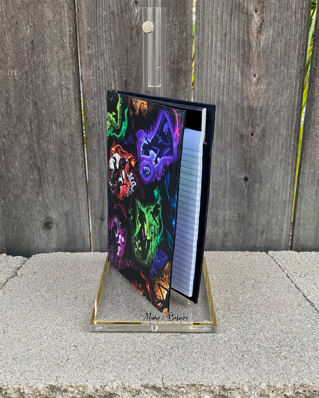 Villains Silhouette Black Notepad Cover