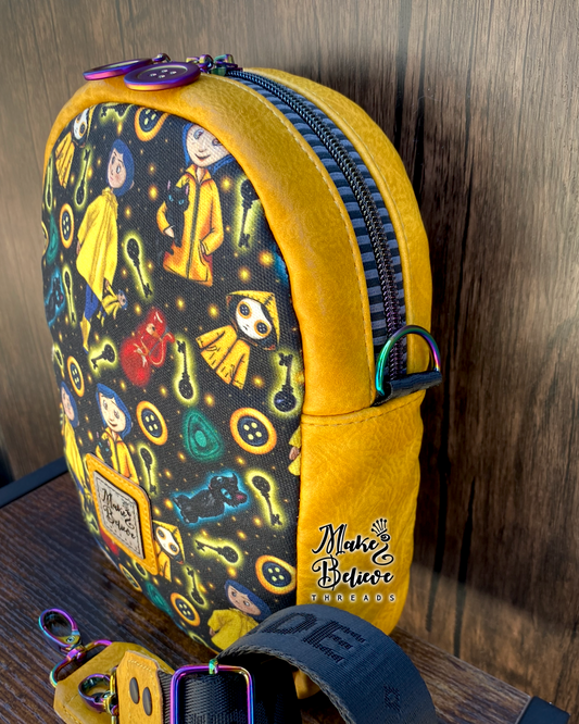 Yellow and Black Otherworld Girl Crossbody Bag