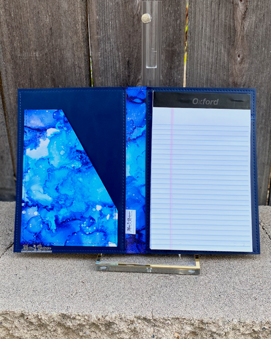 Blue Ink Notepad Cover