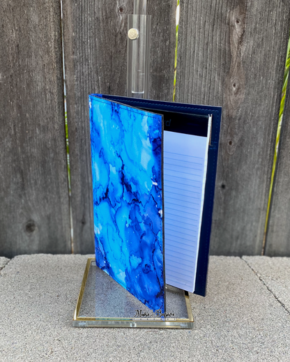 Blue Ink Notepad Cover
