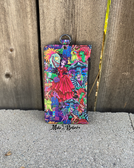 Beetle Drink Cartoon Glitter Red Purse Pal Wallet