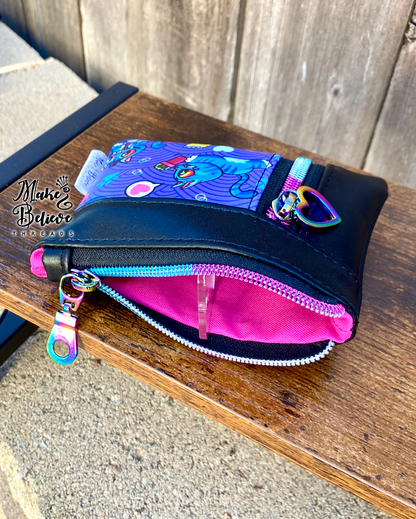 Black KPopDH Kawaii Derpy Mini Zip Wallet