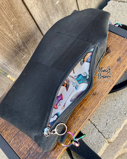 Black Lotus Cork Bookish Mini Traveler Sling