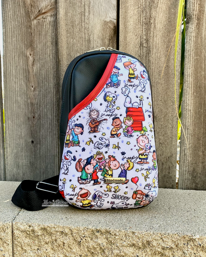 Black Peanut Pup Midsize Sling Bag