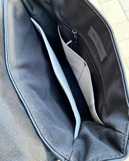 Black Space Fleet Blueprint Tablet-Sized Messenger Bag