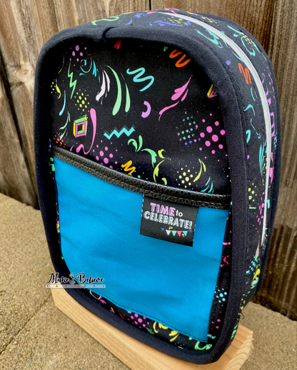 Black and Teal DF Duck Party-Time Medium Sling Bag