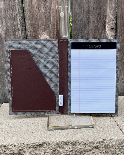Geometric Grey and Brown Jr. Notepad Covers