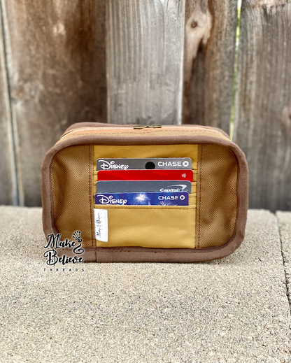 Brown Debossed LOTR Map Mini Crossbody Bag