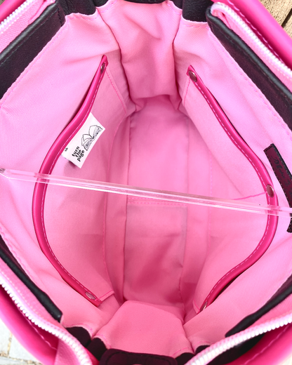 Charcoal Black with Pink Plaid Everyday Crossbody Bag