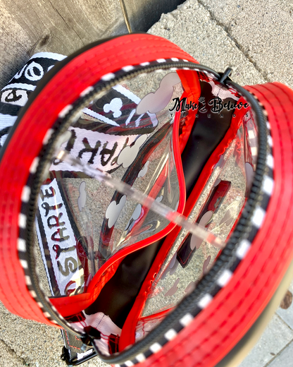 Clear, Red, and Black Mouse Heads Mini Crossbody Sling