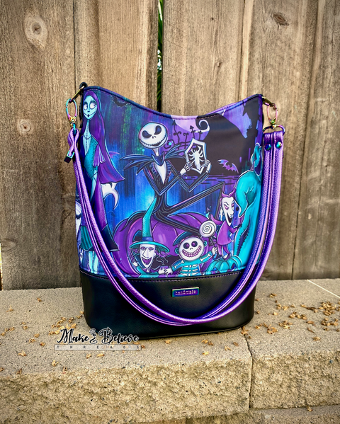 Ethereal NBC Teal and Purple Bucket Bag