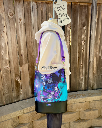 Ethereal NBC Teal and Purple Bucket Bag