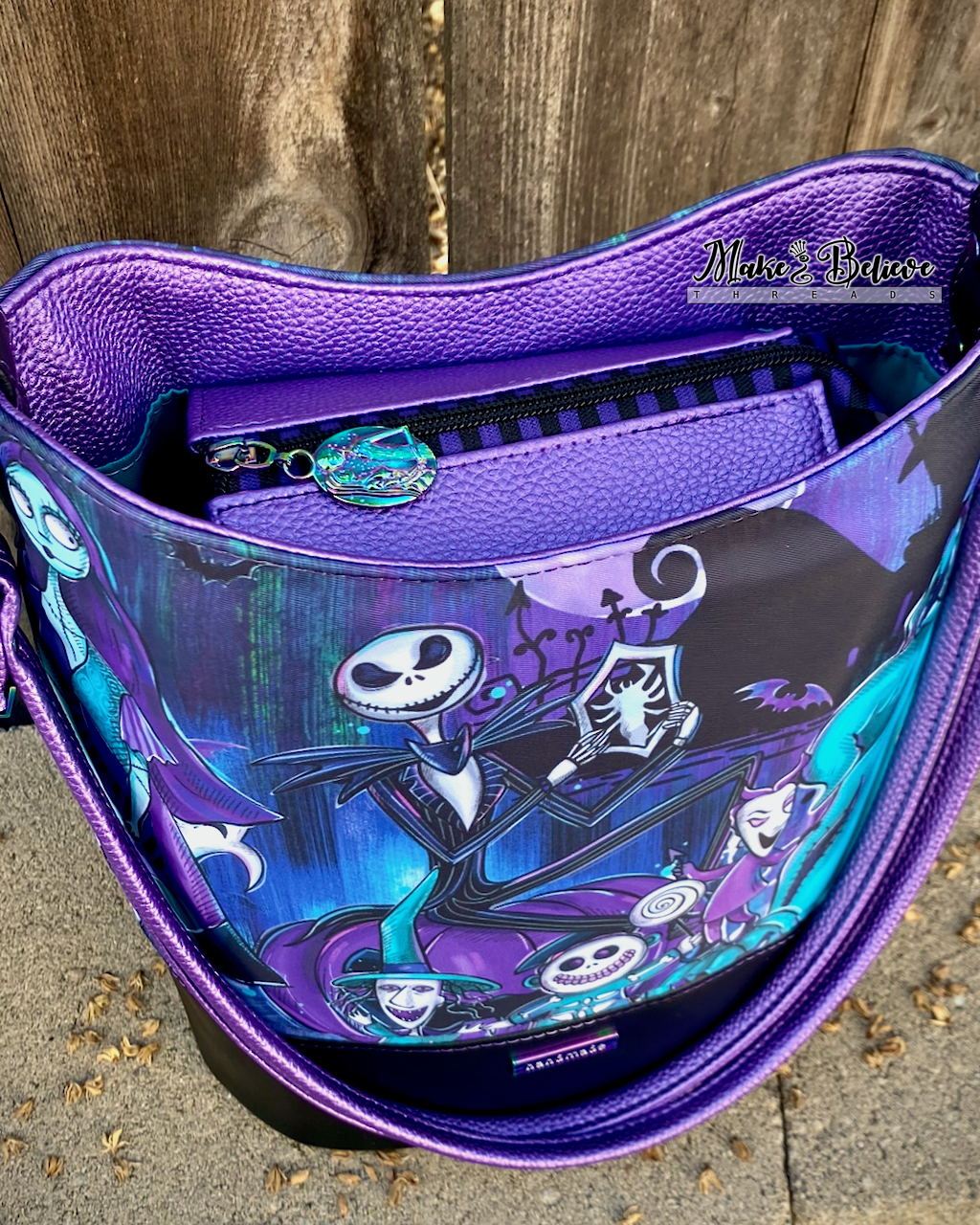 Ethereal NBC Teal and Purple Bucket Bag