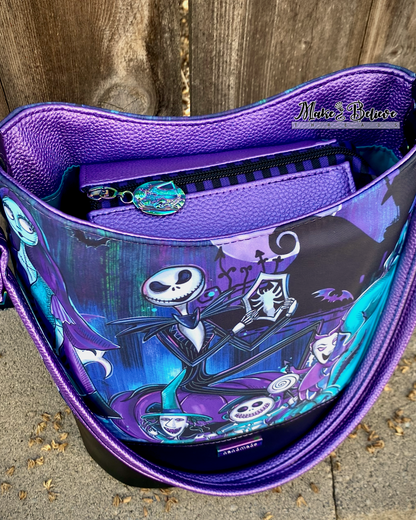 Ethereal NBC Teal and Purple Bucket Bag