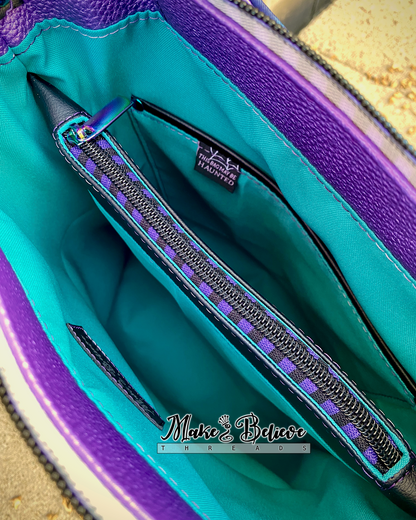 Ethereal NBC Teal and Purple Bucket Bag