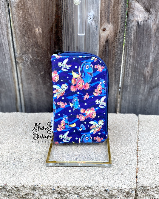 Finding Fish Padded Zipper Pouch
