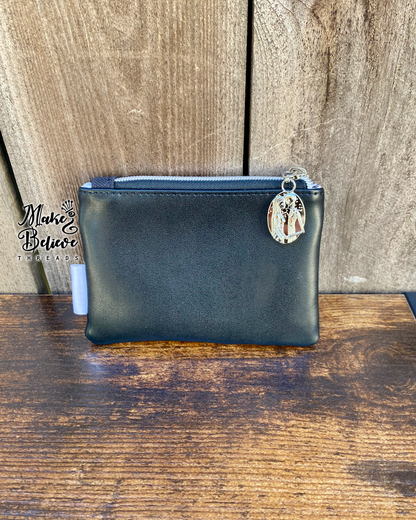 GITD Black & White Striped NBC Characters Mini Zip Wallet