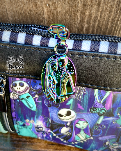 GITD Glitter Mint NBC Characters Mini Zip Wallet