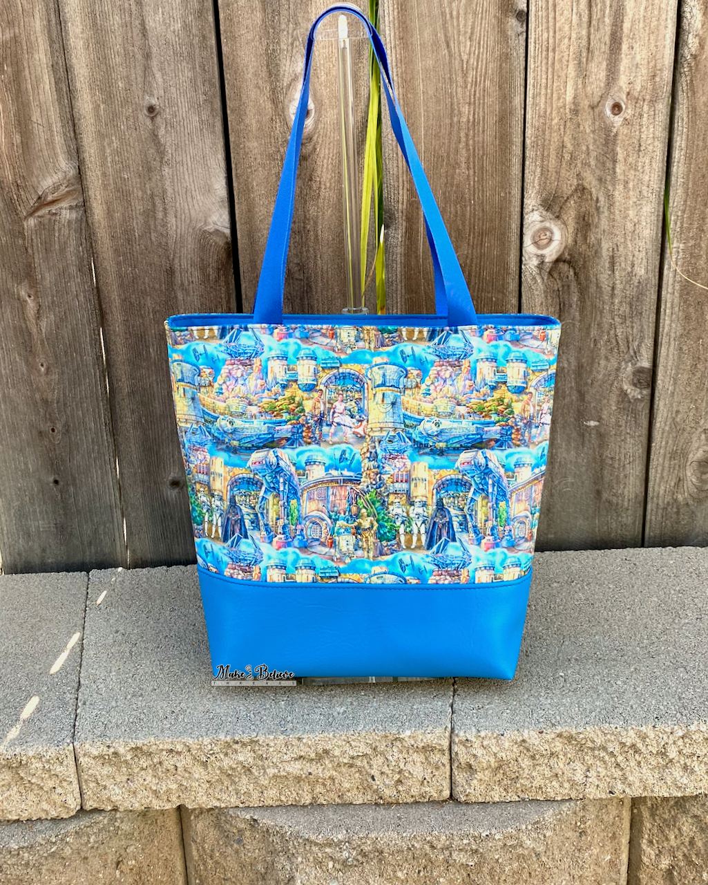 Galaxy's Edge Turquoise Minimalist Tote Bag