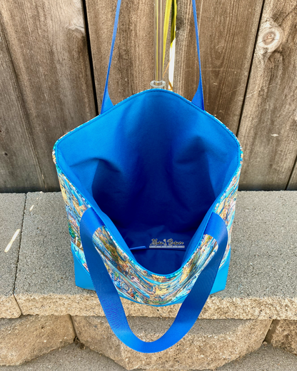 Galaxy's Edge Turquoise Minimalist Tote Bag