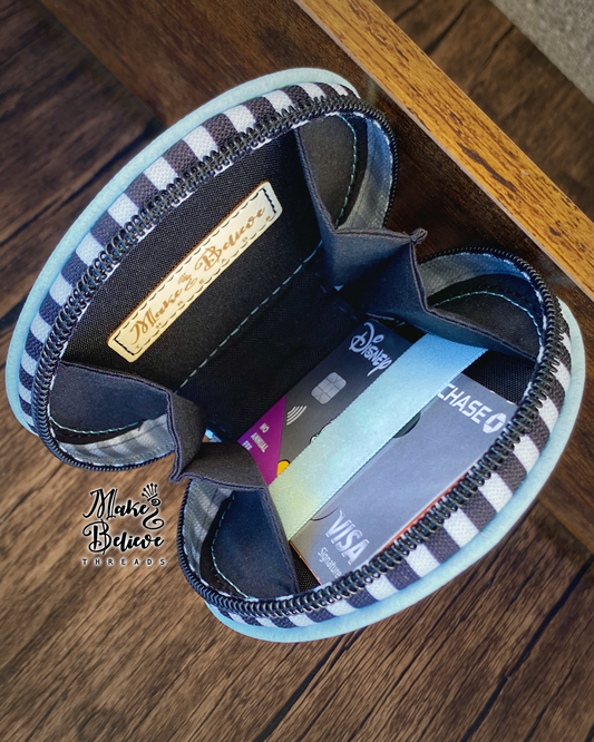Gift Box Blue Boy Mouse Circle Pouch with Clip