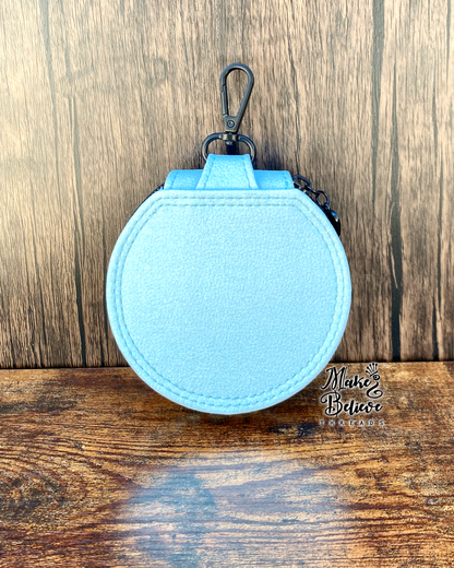 Gift Box Blue Boy Mouse Circle Pouch with Clip