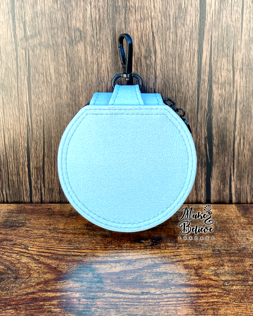 Gift Box Blue Girl Mouse Circle Pouch with Clip