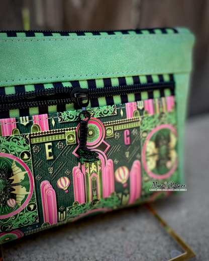 Green Witch Muted Emerald Pouch with Wristlet Strap