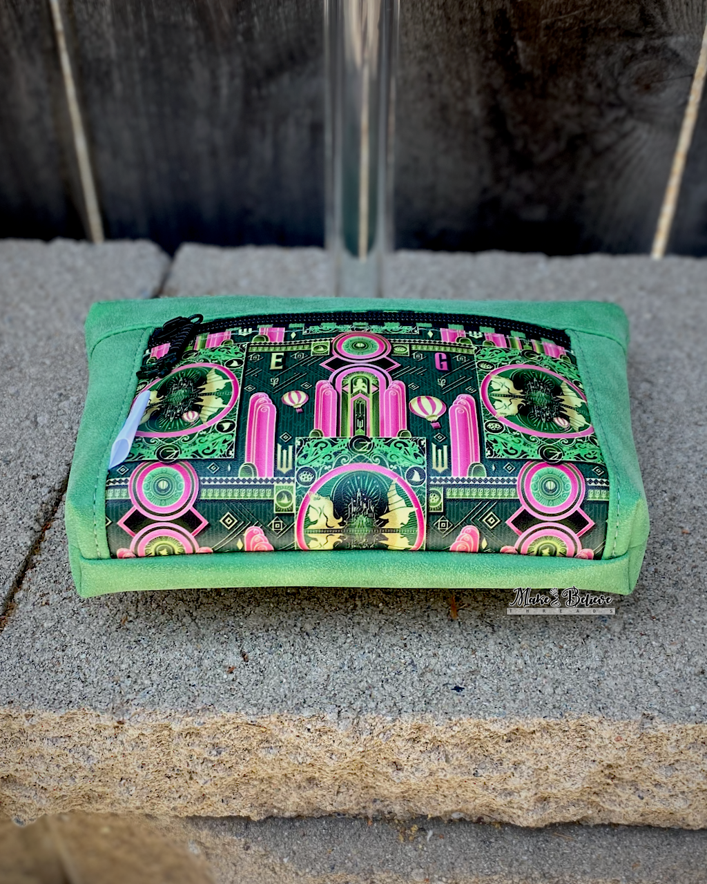 Green Witch Muted Emerald Pouch with Wristlet Strap