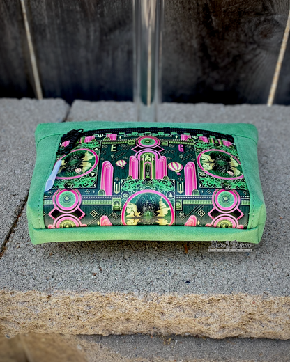 Green Witch Muted Emerald Pouch with Wristlet Strap