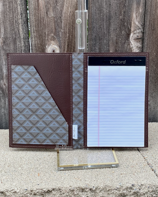 Geometric Grey and Brown Jr. Notepad Covers