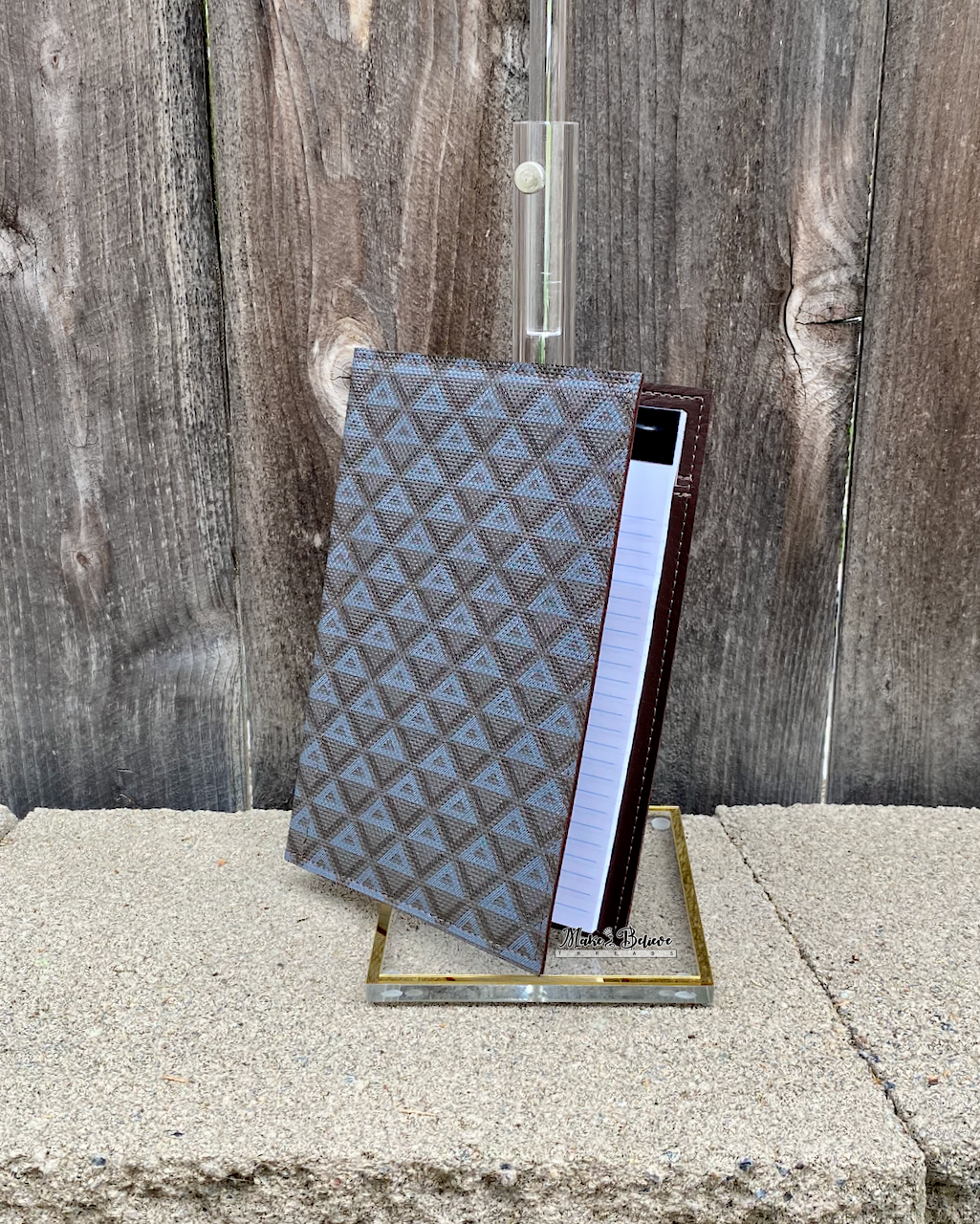 Geometric Grey and Brown Jr. Notepad Covers