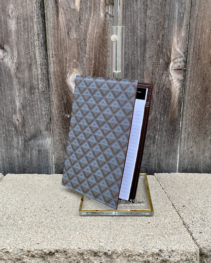 Geometric Grey and Brown Jr. Notepad Covers