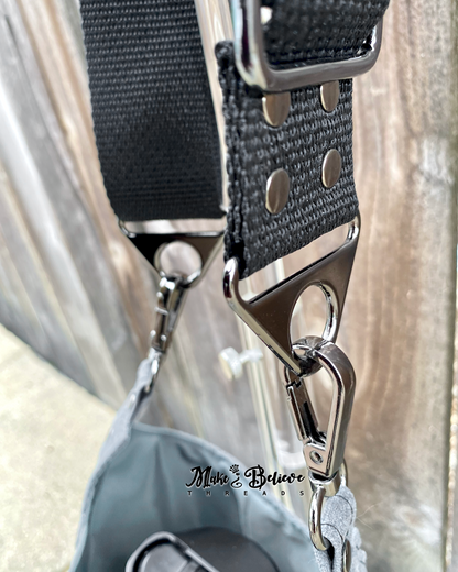 Grey Waxed Canvas Water Bottle Carrier