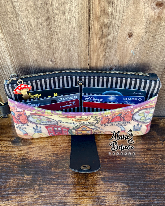 Grimms Mash-Up Cork and Canvas Wallet with Wristlet Strap